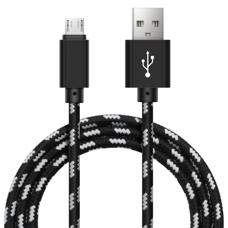 Câble de chargement et de synchronisation de données micro USB pour téléphone portable (1 m, 3 pi, 2 m, 6 pi, 3 m, 10 pi)_voghion.com