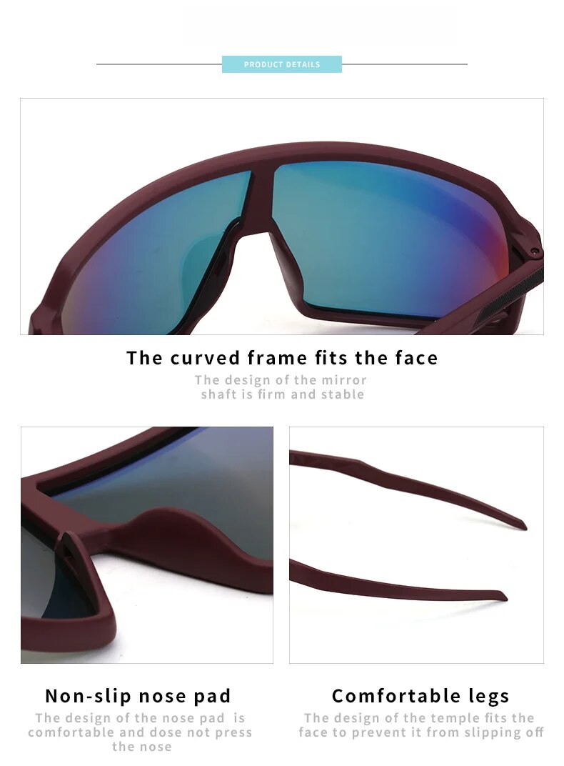 KILA Colorful One Piece Men Outdoor Sports Trend Cycling Sunglasses for Women 1998_voghion.com