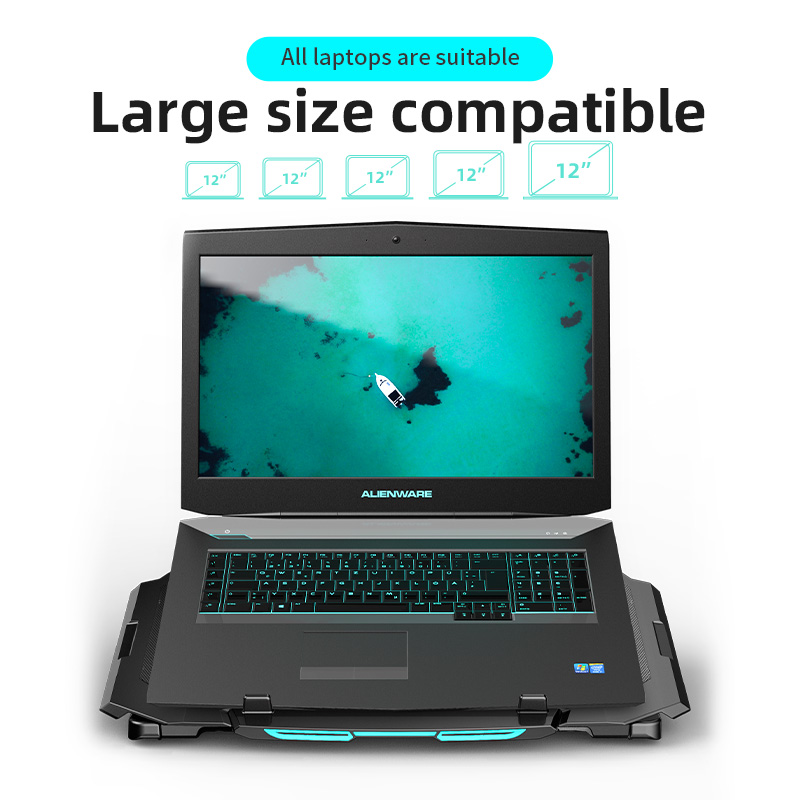 20S Laptop e radiatori per laptop Base per radiatore Pad 12-15,6 pollici Muto Ufficio Desktop Il gioco Il portatile Doppio USB_voghion.com