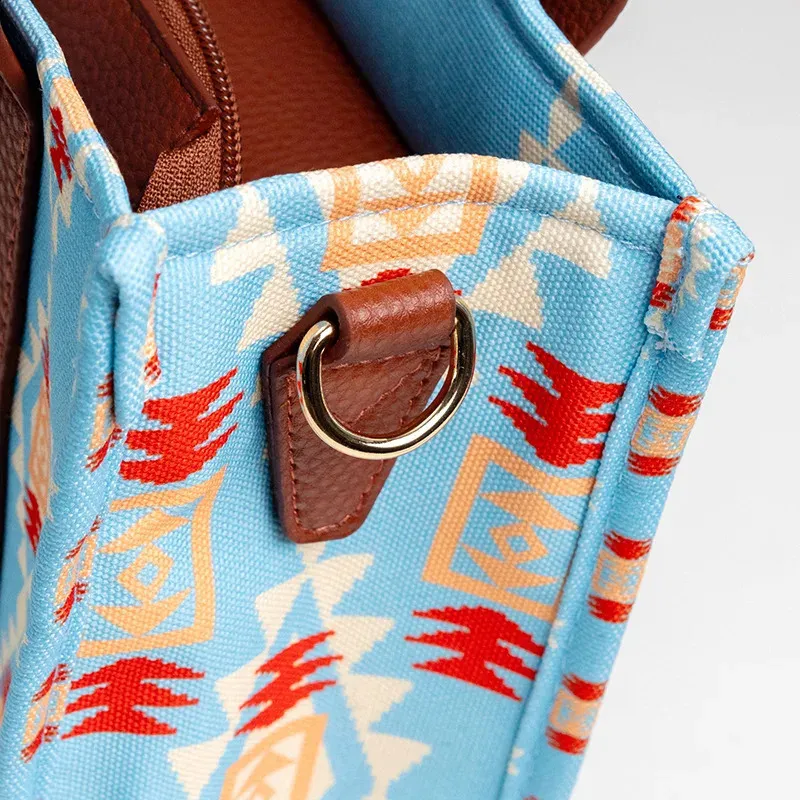 Damen Spot Cross-Border Tote Canvas Umhängetasche Bohemian Aztec Geldbörsen und Handtaschen Damen Geldbörse 240824_voghion.com