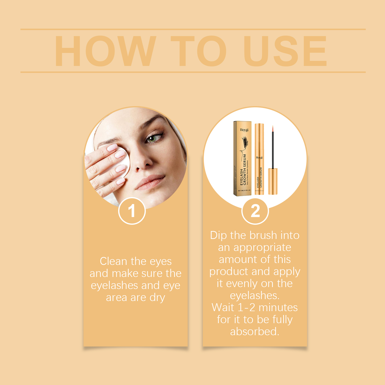 Hoygi Gentle Nourishing Mascara Natuurlijke krul Langdurige formule die niet uitveegt Met definiërende borstel Voor dagelijks gebruik_voghion.com