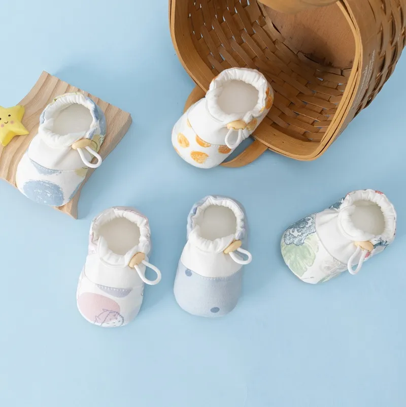 Spring and Autumn Cartoon Newborns Toddler Cutefeet Soft Soled Anti Slip First Walkers for Baby Infants Socks Shoes_voghion.com