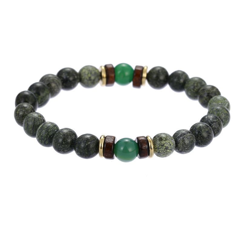 Armband mit glänzendem Vulkan-Schwarzeisenstein und Persönlichkeit für Paare im gleichen Stil_voghion.com