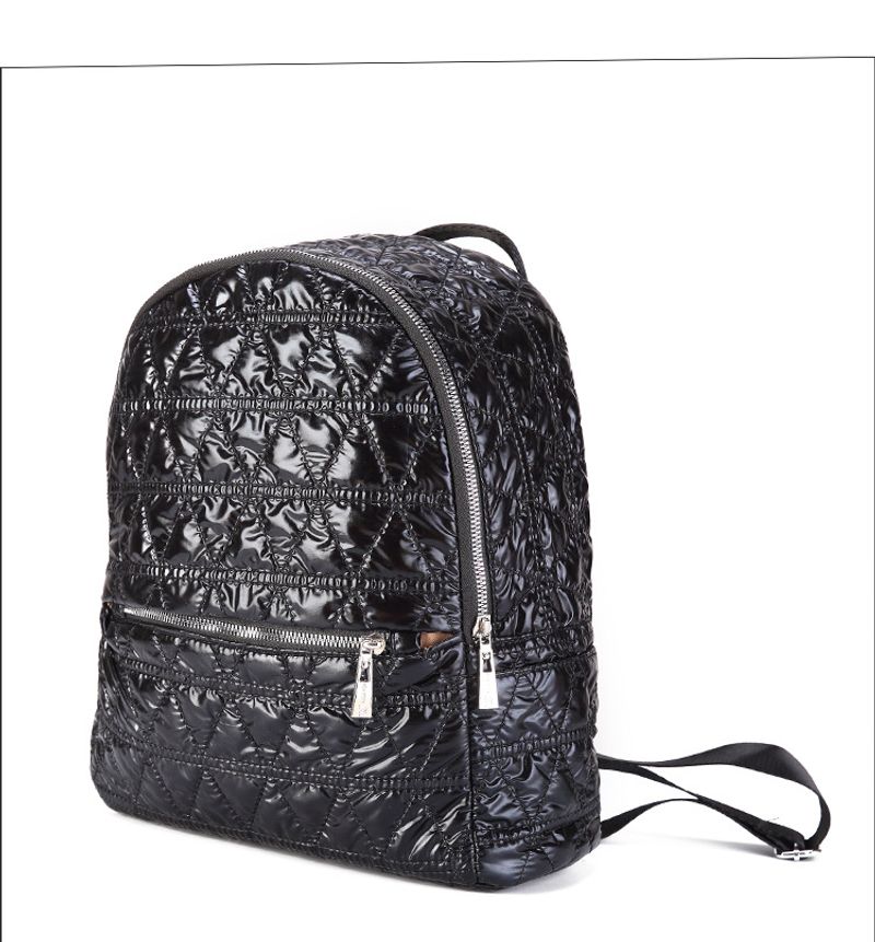 Mochila informal de algodón con tejido de plumón ligero e impermeable_voghion.com
