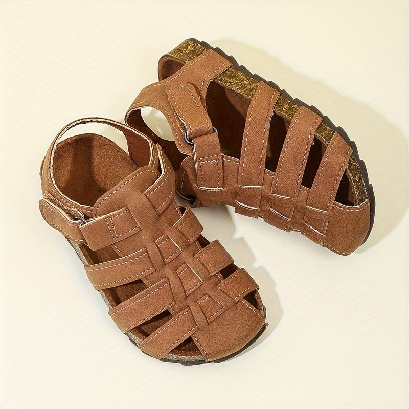 Trendy einfarbige, atmungsaktive, leichte Sandalen für Jungen für den Strand drinnen und draußen_voghion.com
