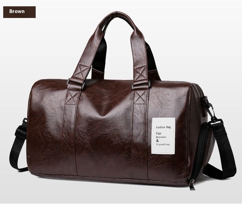 Neue trendige Fiess-PU-Reisetasche großem Fassungsvermögen Herren mit Spritzschutz für Sport und Damen_voghion.com