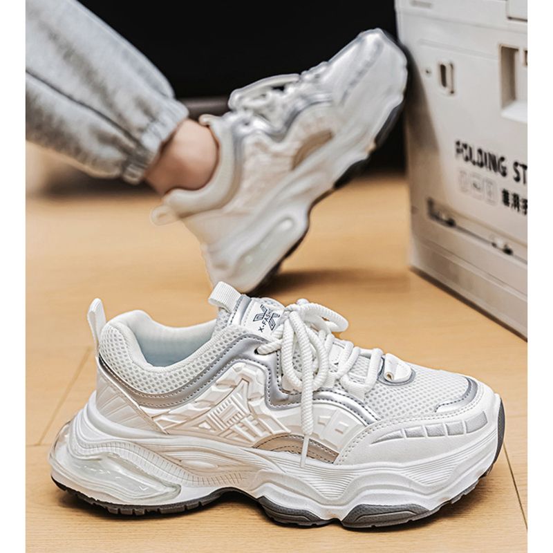 Daddy men 2024 autumn and winter new fashion ins thick sole increase casual sports shoes_voghion.com