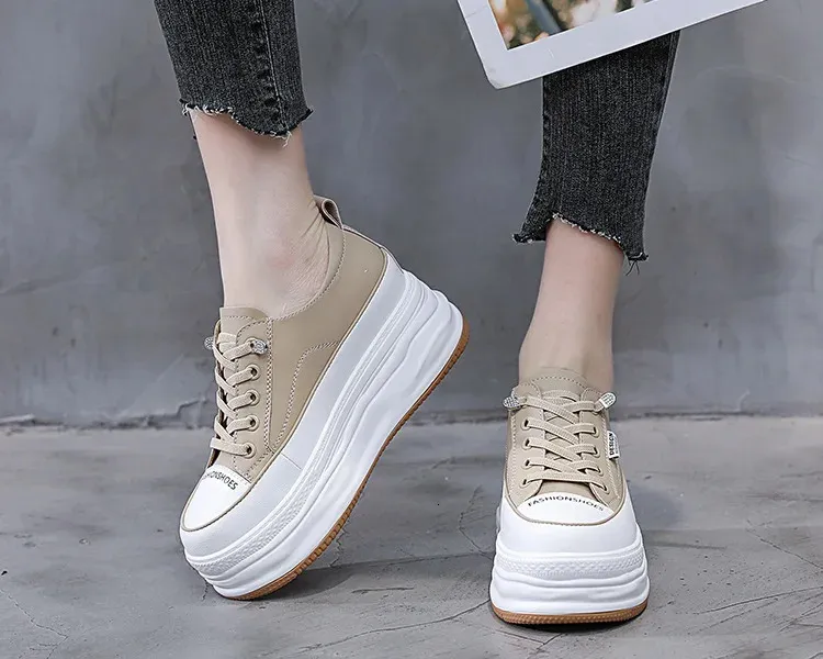 7cm rindsleder vulkanisierte plattform keilförmigen versteckte schnürsenkel schnürsenkel erhöhen lässige mode sport frauen_voghion.com