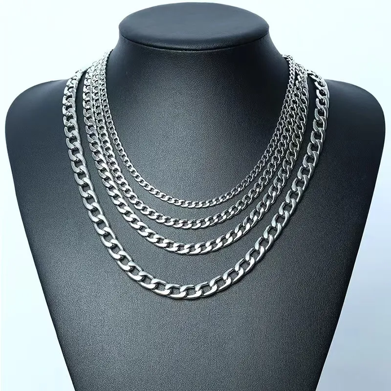 Cadenas de moda, regalo, cadena de oro, collares para hombres, mujeres, joyería, collar para hombres, cadena de eslabones cubanos rellena_voghion.com