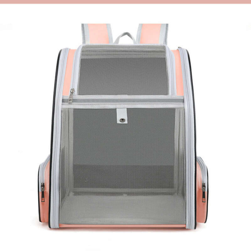 Gerade für den Einsatz, große Kapazität Haustiertasche, atmungsaktive tragbare Katzen-Outdoor-Tasche mit zwei Schultern_voghion.com