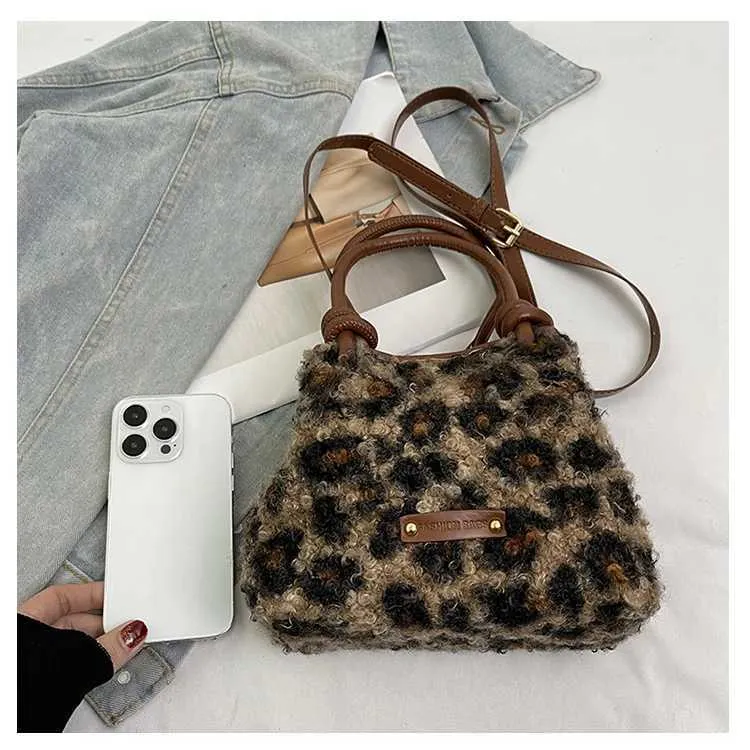 Sac messager à texture léopard pour femme, sac seau tendance, haut de gamme, collection automne-hiver 2024, Y241115_voghion.com