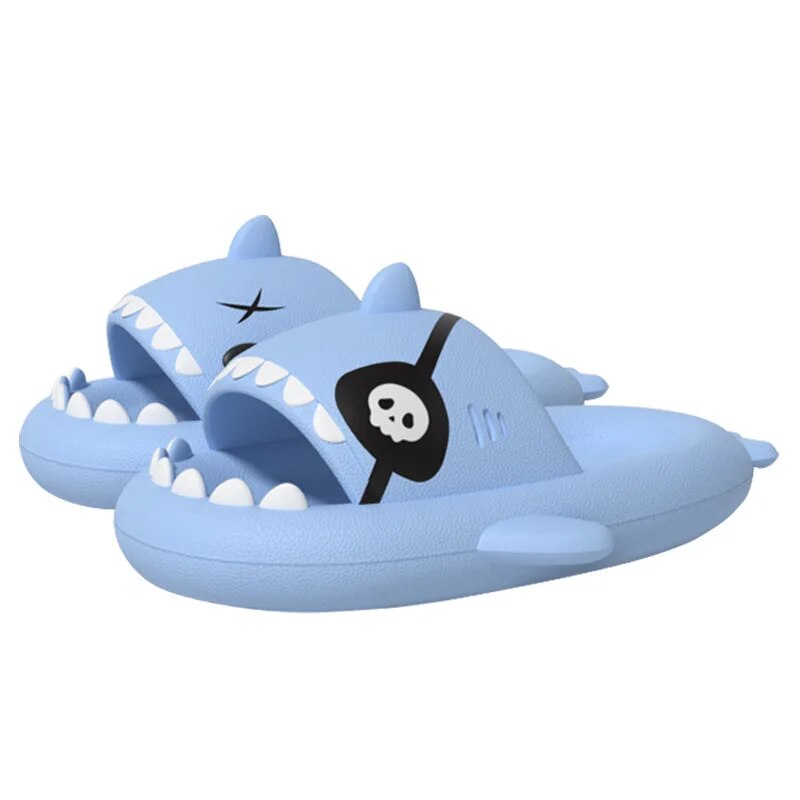 Comwarm Pirate Shark Naiste 2023 Suvised Koomiksiplatvormist Sussid Meestele Õues Paar Rannajalatsid Maja Naiste Flip Flop_voghion.com