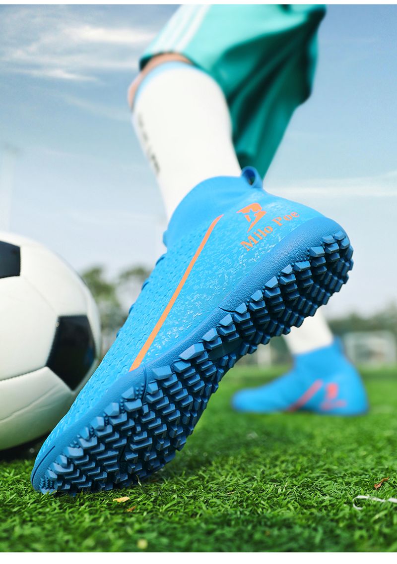 Fußballstollen Outdoor Herren Fußball Anti-Rutsch-Verschleißfeste Trainingsschuhe Lange Spikes Knöchelspiel-Turnschuhe Futsal_voghion.com