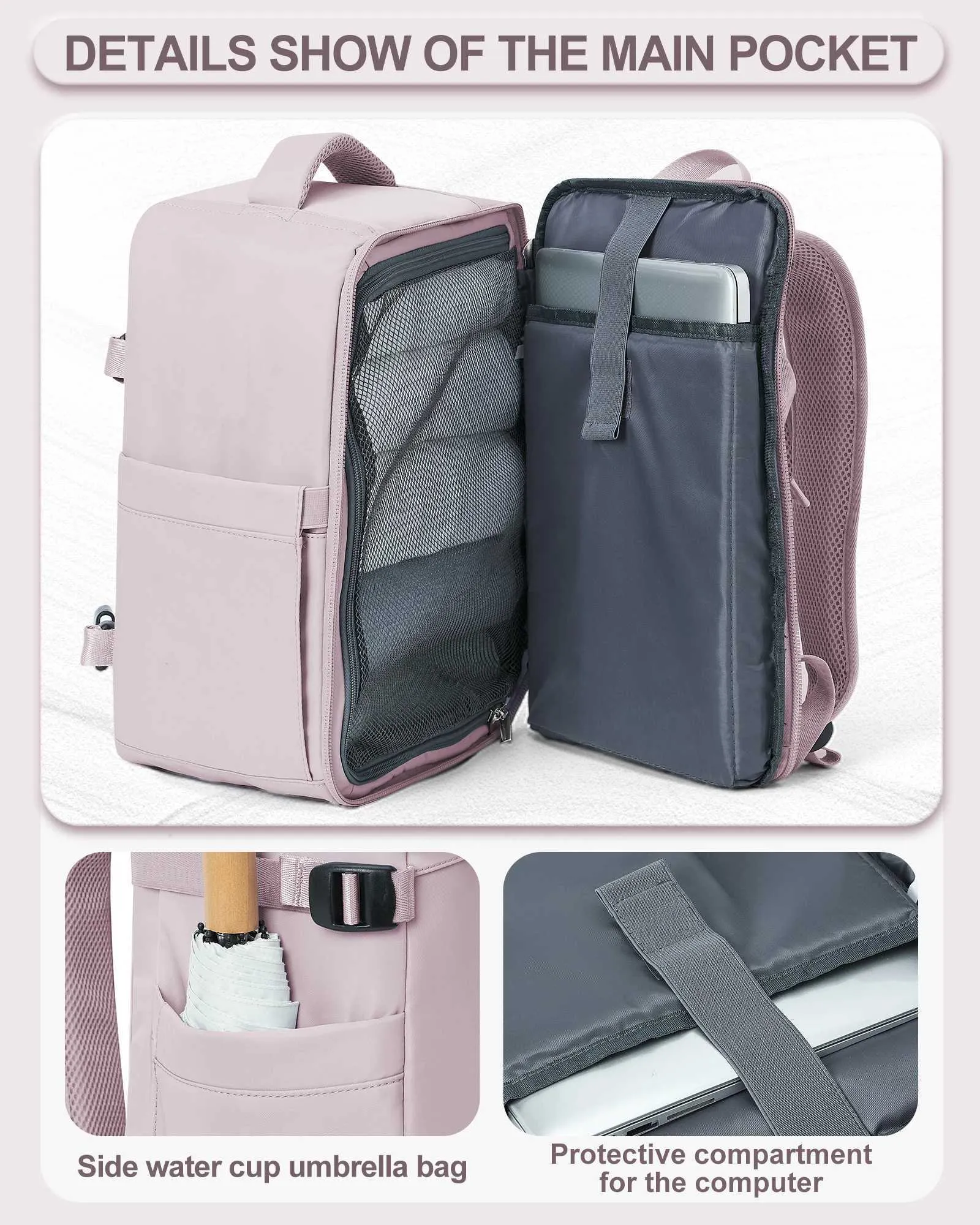 Womens Suitcase Cabin Aircraft Ryanair 40x20x25 Airplane Travel Bag Men Laotop Backpack Wizzair Carry OnC241031_voghion.com