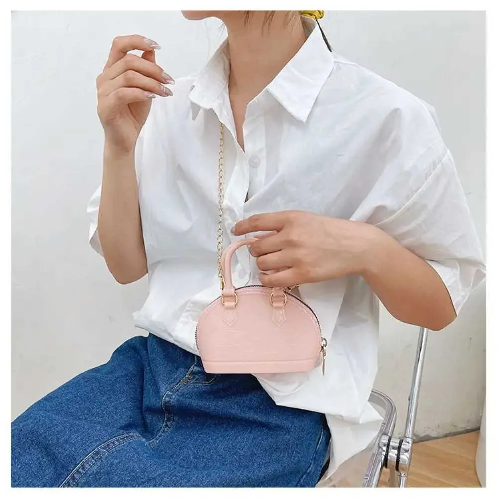 Fashion Pu Leather Mini Shell Crossbody High-capacity Solid Color Single Shoulder Underarm Bag GirlC241214_voghion.com