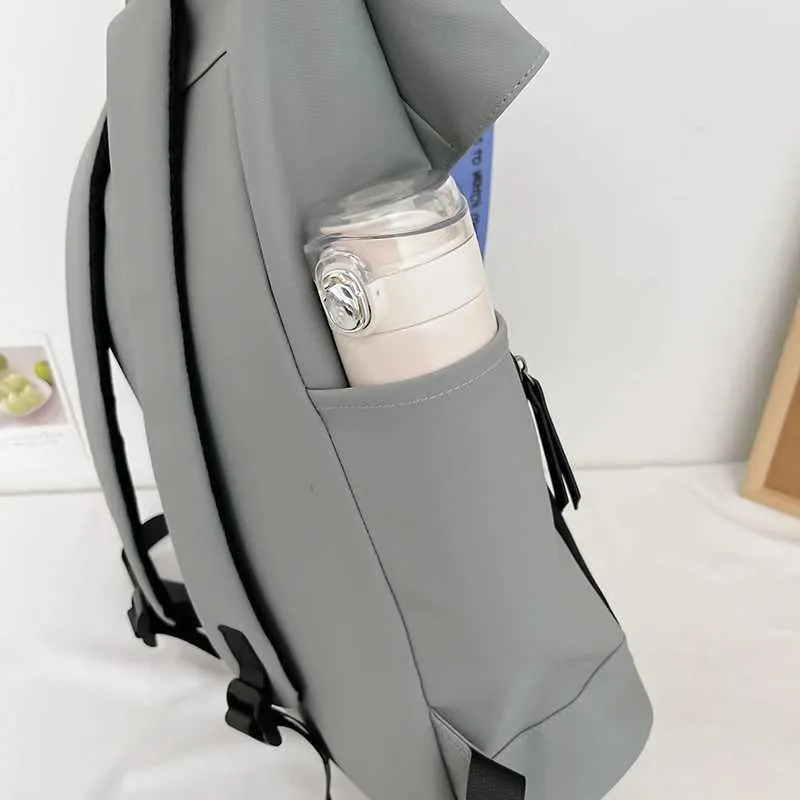 Damen Freizeit Großer Rucksack Männer Laptoptasche Ladys Nylon Roll Top Männlich Reisetasche Port Schulrucksäcke Für Teenager_voghion.com
