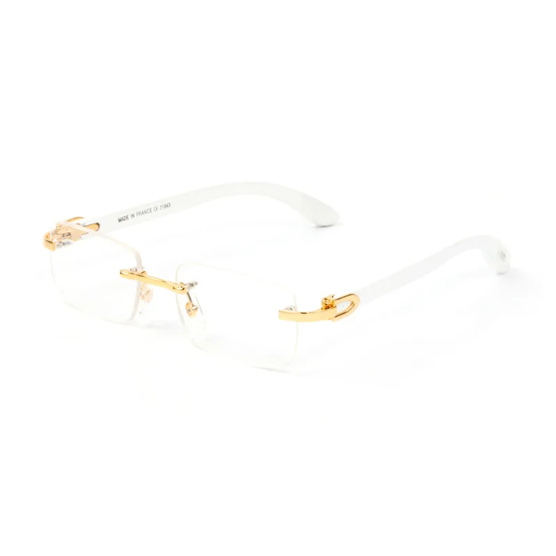 Classic Wooden Sunglasses Unisex White Series C-shaped Mahogany Gold Tea Gray Men Optical Frame Ladies Prescription_voghion.com