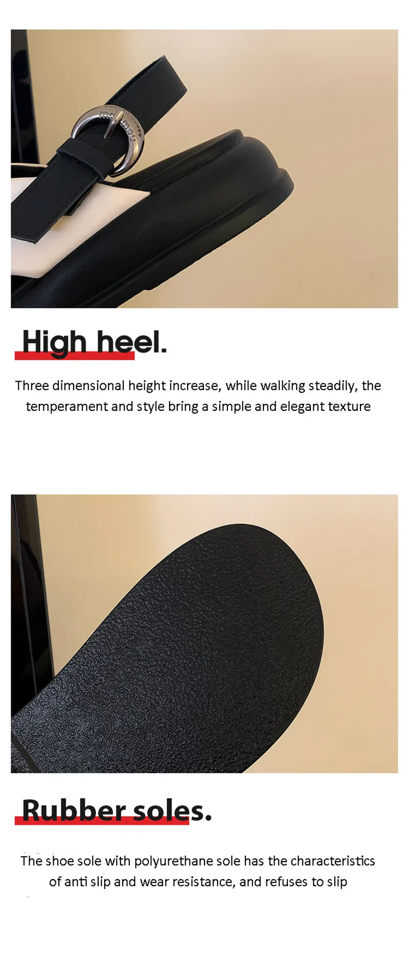 Comfortable Pleated Beach Shoes Thick Sole Roman Sandals_voghion.com