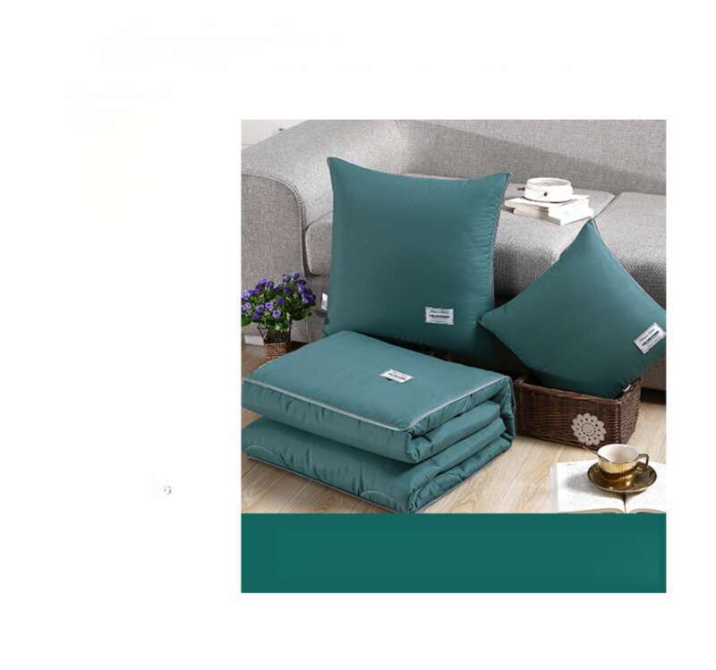 Embroidered Bedding, Dual Purpose Pillow, 2-in-1 Thickened Square Air Conditioner, Solid Colour Cushion_voghion.com