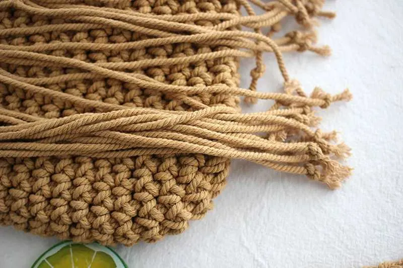 Handmade Cotton Woven Knitted Crossbody Bag With Tassels Vintage_voghion.com