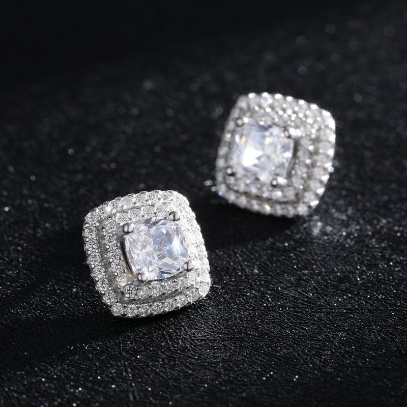 Zirkon Ohrstecker Für Damen, Elegante Silberohrringe Als Geschenk_voghion.com