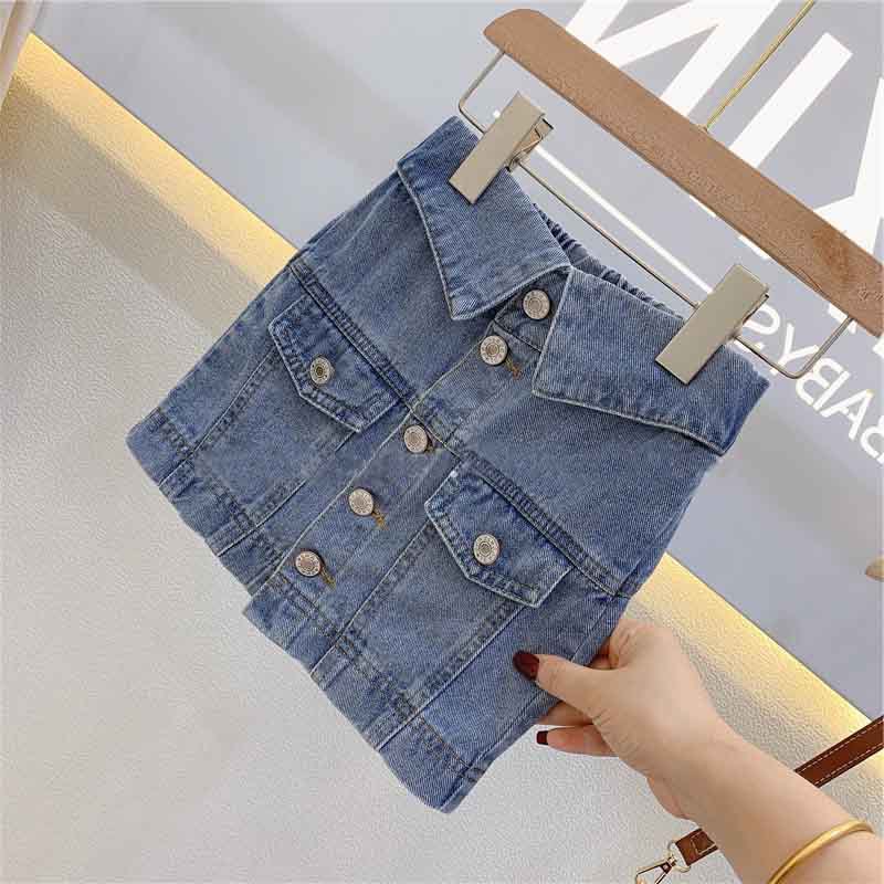 Mutter & Kinder Kindermode Jeansanzug Herbst Mädchen Jeansjacke + Rock Zweiteiliger Anzug 3-8 Jahre alt Kinderkleidung Lieferung_voghion.com