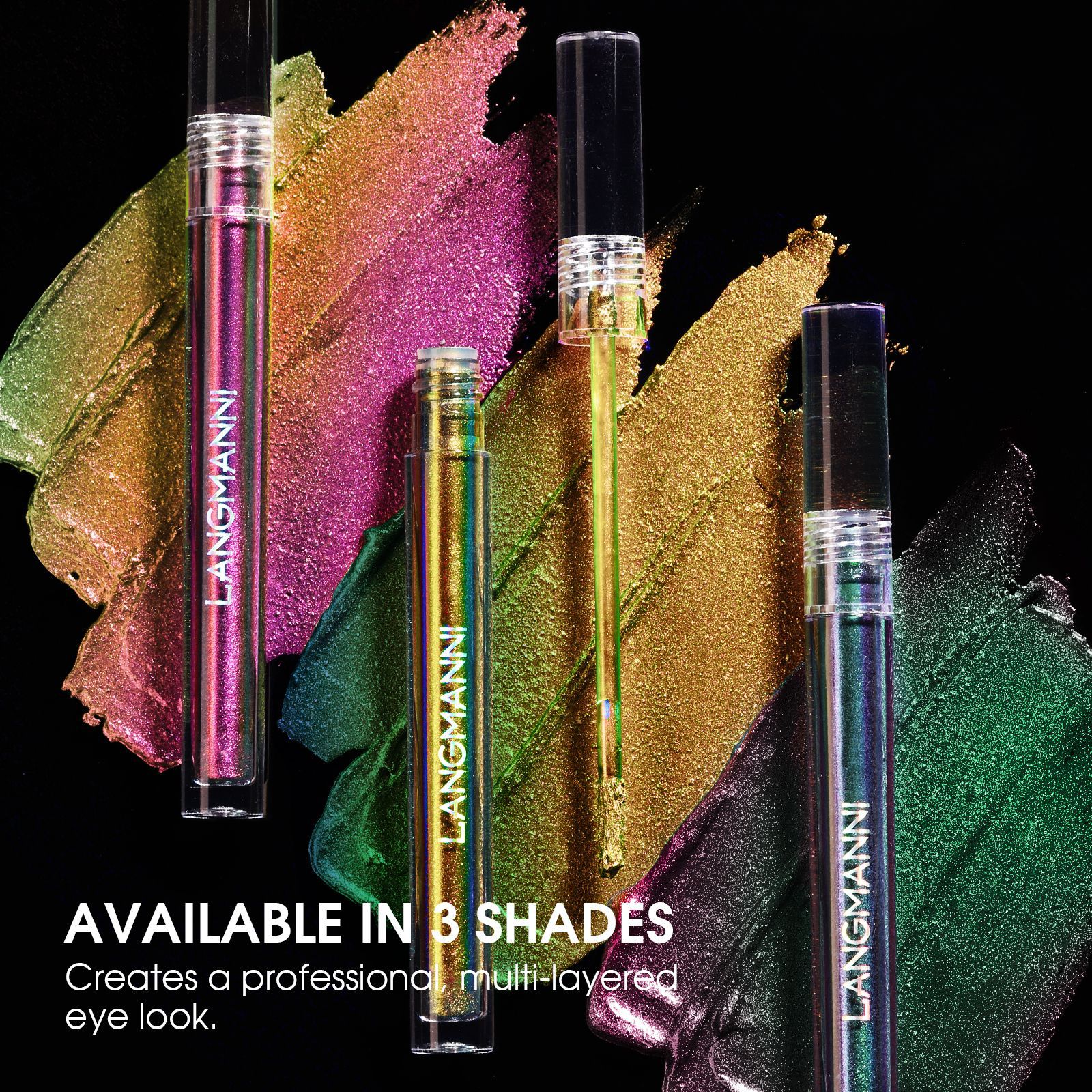 Chameleon Liquid Eyeshadow Aurora Metallic Diamond Shiny Eyeshadow Palette Pigmented Long Lasting Cosmetic Makeup_voghion.com