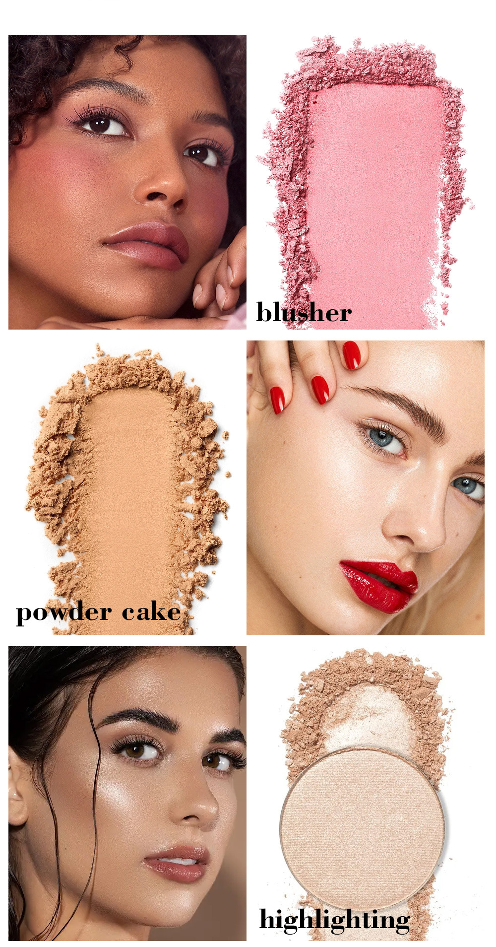 Makeup Matte Blush Contouring All In One Face Brightening Highlight Pearlescent Eyeshadow Palette_voghion.com