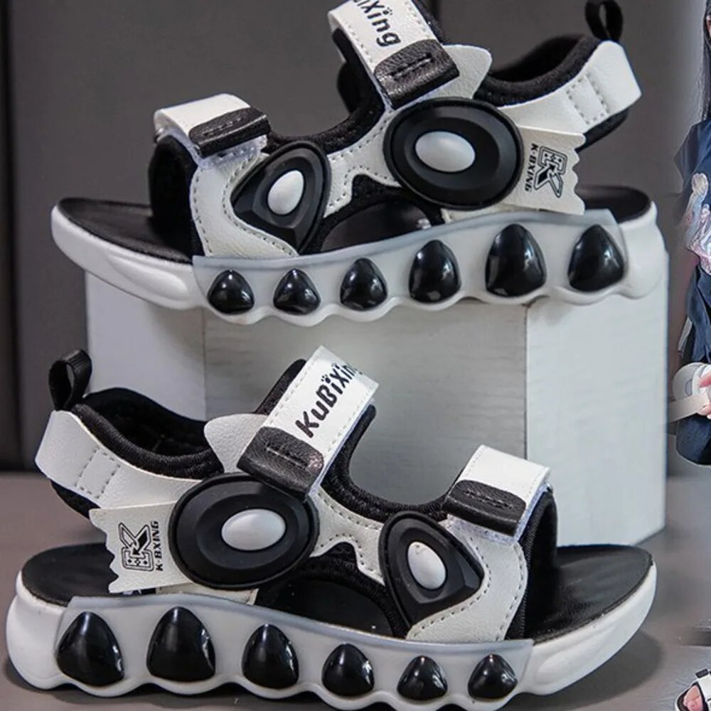 Girls' 2024 Summer New Children's Beach Soft Sole Boys' Sports Student Sandals_voghion.com