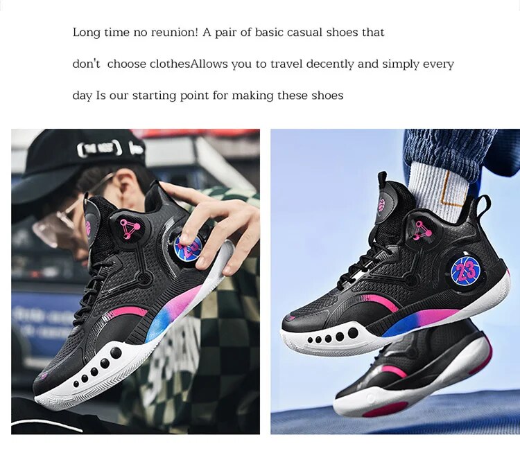 Moda Basket per uomo Uomo Palestra Allenamento Sport Popolare Colorato Impermeabile Casual Scarpe antiscivolo Scarpe da ginnastica da uomo_voghion.com
