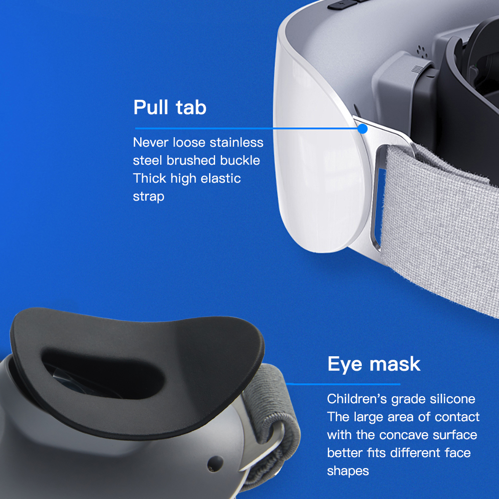 Optics 3D Eye Massager EMS Acupressure Vision Recovery Training Device Child Restore Myopia Glasses Green Light Eye Protection_voghion.com