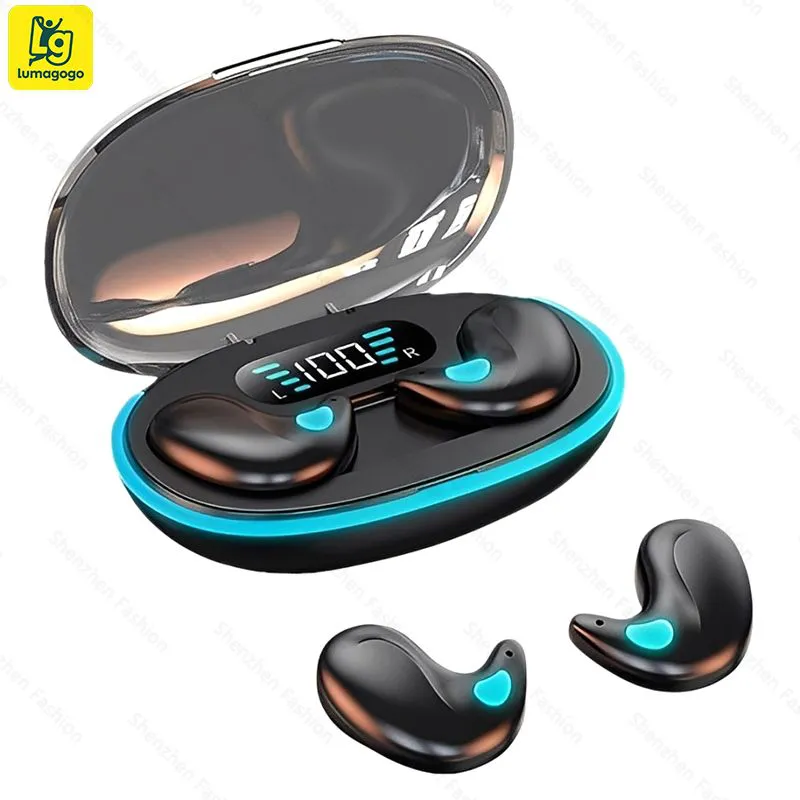 Écouteurs intra-auriculaires sans fil TWS pour le sommeil, petits et confortables, avec commande par bouton-poussoir_voghion.com