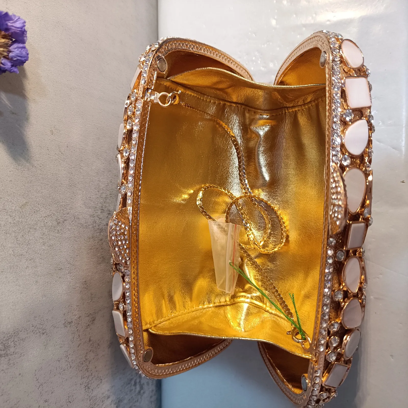 Multicolored Women Stones wer Clutch Purse Evening Bags Wedding Handbag Party Bridal Rhies Handbags Dia Minaudiere_voghion.com
