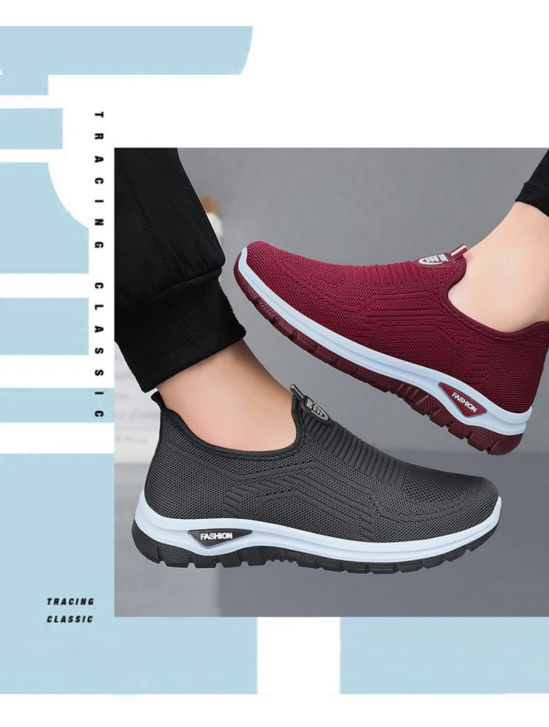 Herrskor för promenad under hösten, andningsbara dad shoes_voghion.com