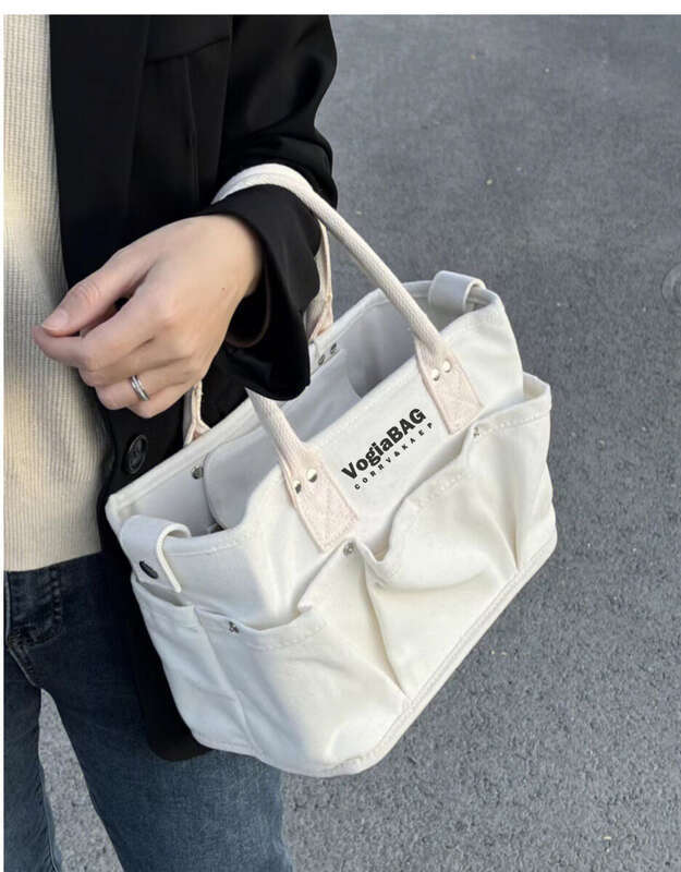 2025 Neue große Kapazität Outdoor Pet Leichte Mama Baby Canvas Damen Tragetasche_voghion.com