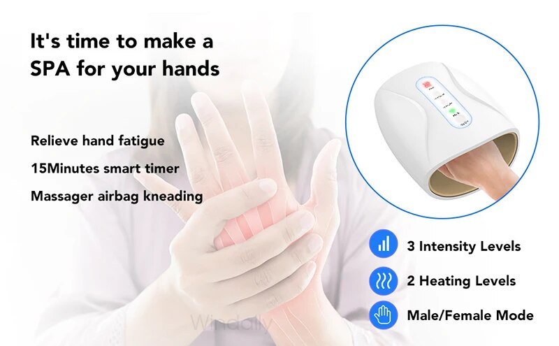 Beauty Care shop Massager Electric Hand Air Pressure Heat Compresses Heating Palm Finger Acupoint Massage Device For Pain Relie ing_voghion.com