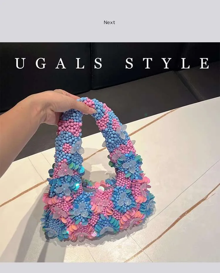 Borsa da sera con perline donna pochette a spalla per matrimonio_voghion.com