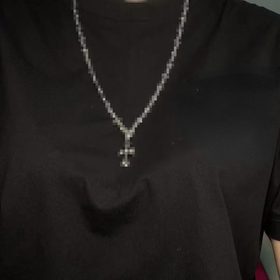 Designer-Anhänger-Halsketten mit Kreuzen, einziehbare Anpassung, integrierte Unisex-Hip-Hop-Kette aus alter Pulloverkette_voghion.com