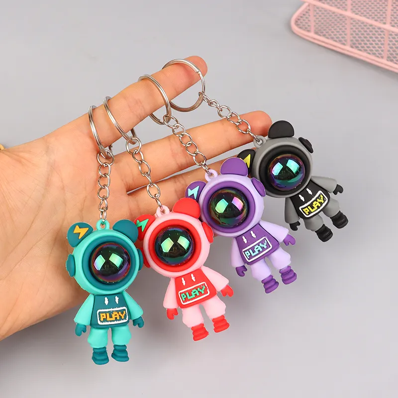 1PC Schmuck Zubehör Geschenke Cartoon Beleuchtung Schlüsselanhänger Astronaut Violent Bär Kaninchen Puppe Auto Rucksack Dekorationen_voghion.com