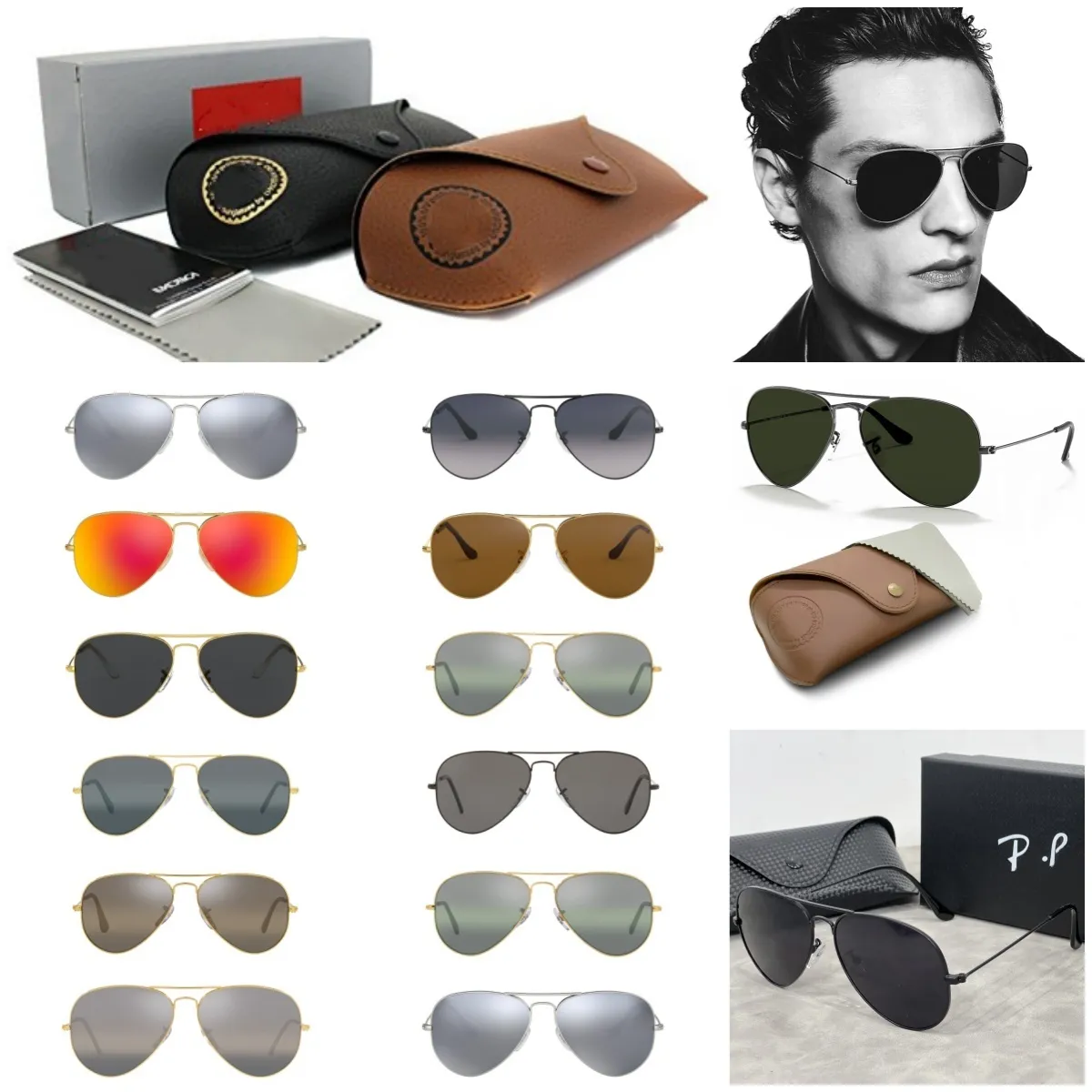 hochwertige Sonnenbrille Lunette de Soleil Marke Mann für Frau Designer Sonnenbrillen UV 400_voghion.com