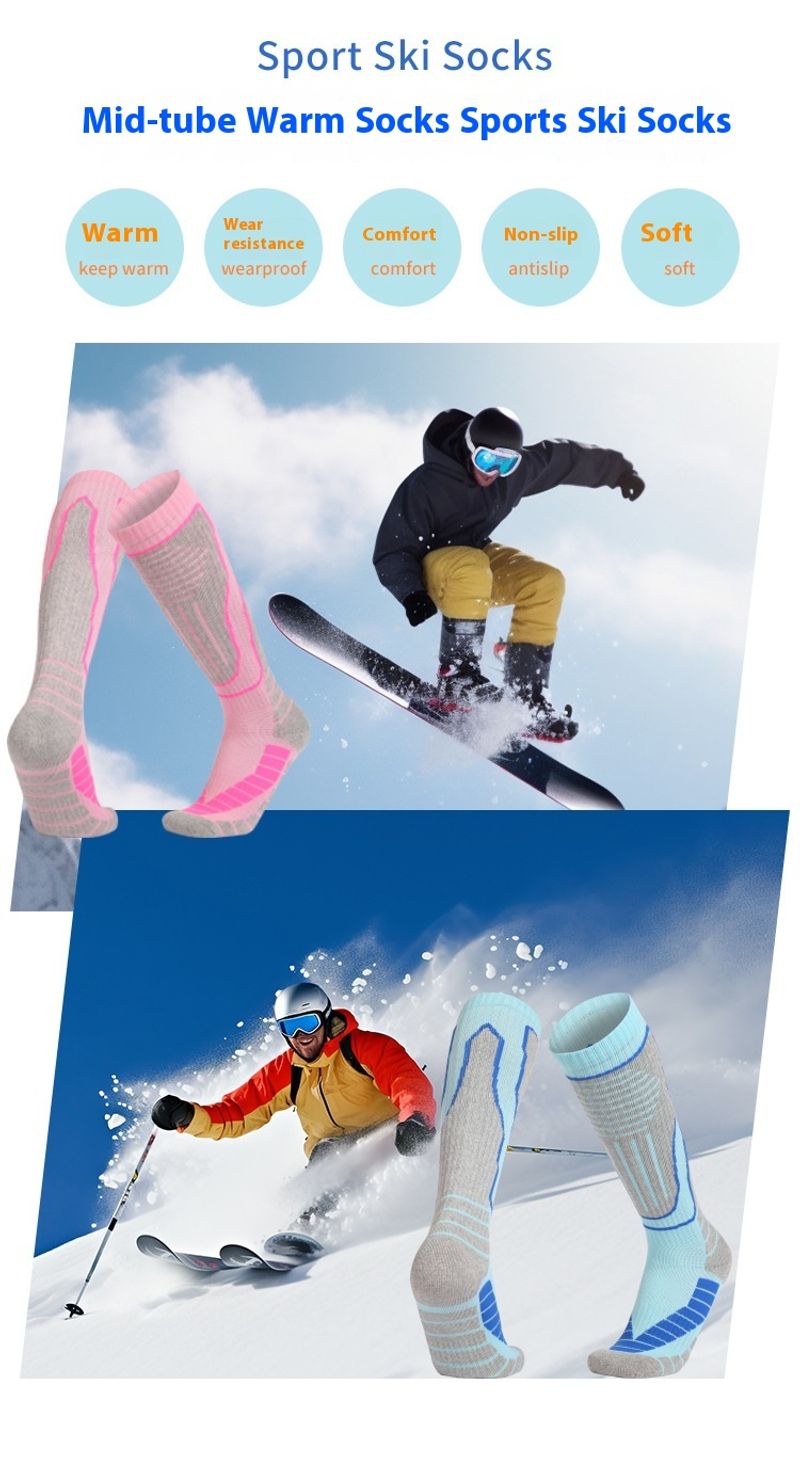 Nouveau Chaud et anti-dérapant professionnel femmes ski extérieur serviette fond épaissi haut baril Sport alpinisme_voghion.com