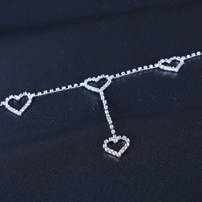 Accessorio di moda bikini creativo decorazione di strass personalità del corpo cuore di pesca cintura a catena in vita geometrica_voghion.com