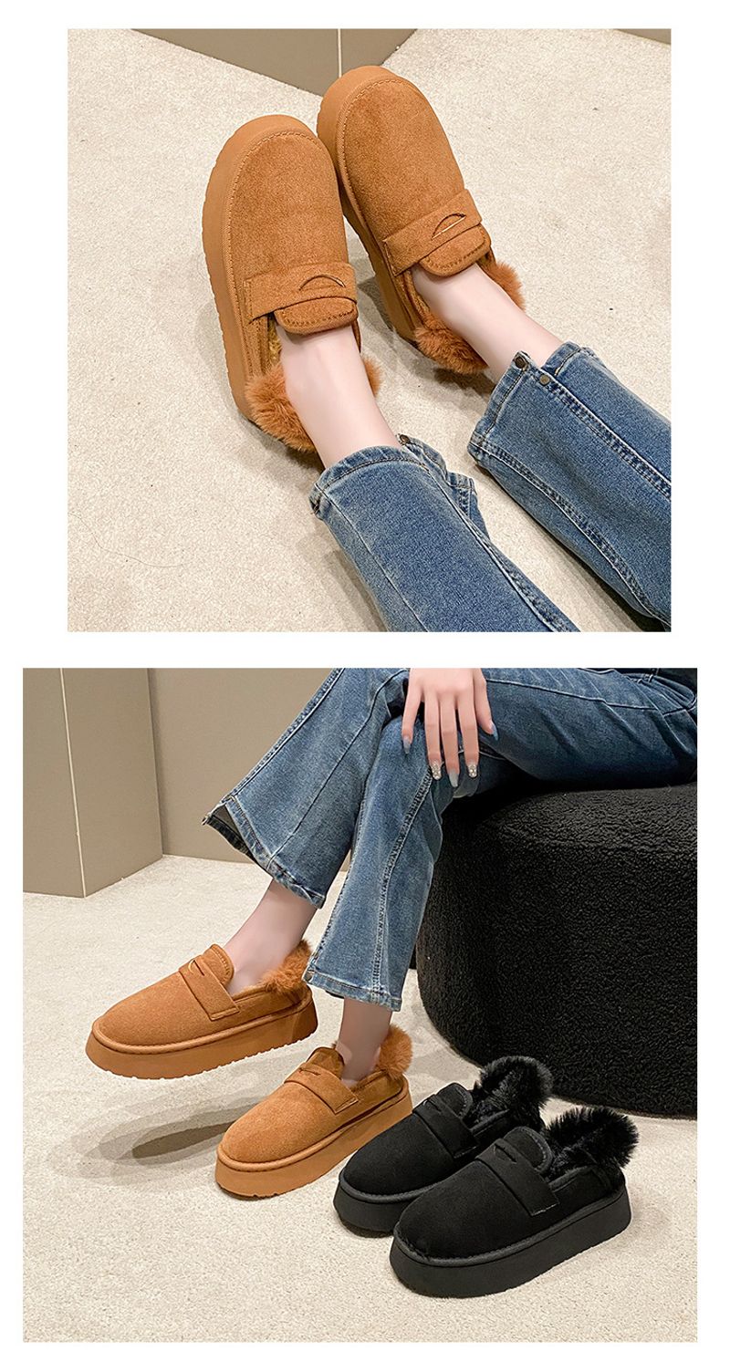 Internet-Promi-Hot-Selg-Schneestiefel mit dicken Sohlen 2024 neue koreanische Version plus Veet verdickte einfarbige warme Slipper_voghion.com