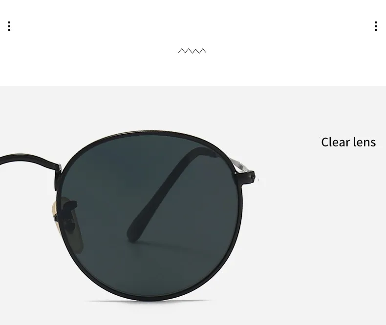 Men's Retro Designer Sunglasses Metal Frame Classic Eyewear_voghion.com