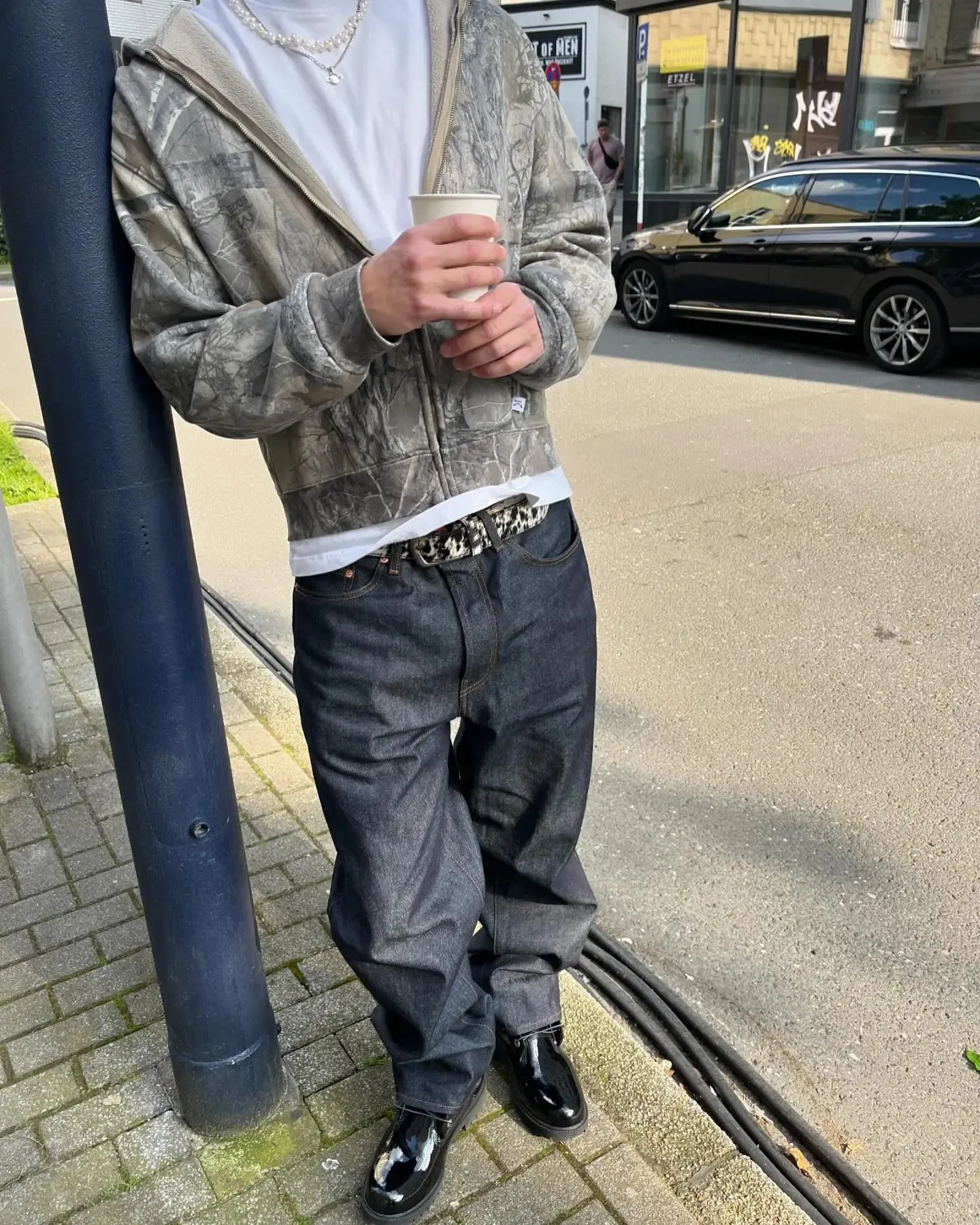 Y2K Retro zíper com capuz masculino camuflagem padrão zíper moletom high street hip hop streetwear oversized unissex camuflagem_voghion.com