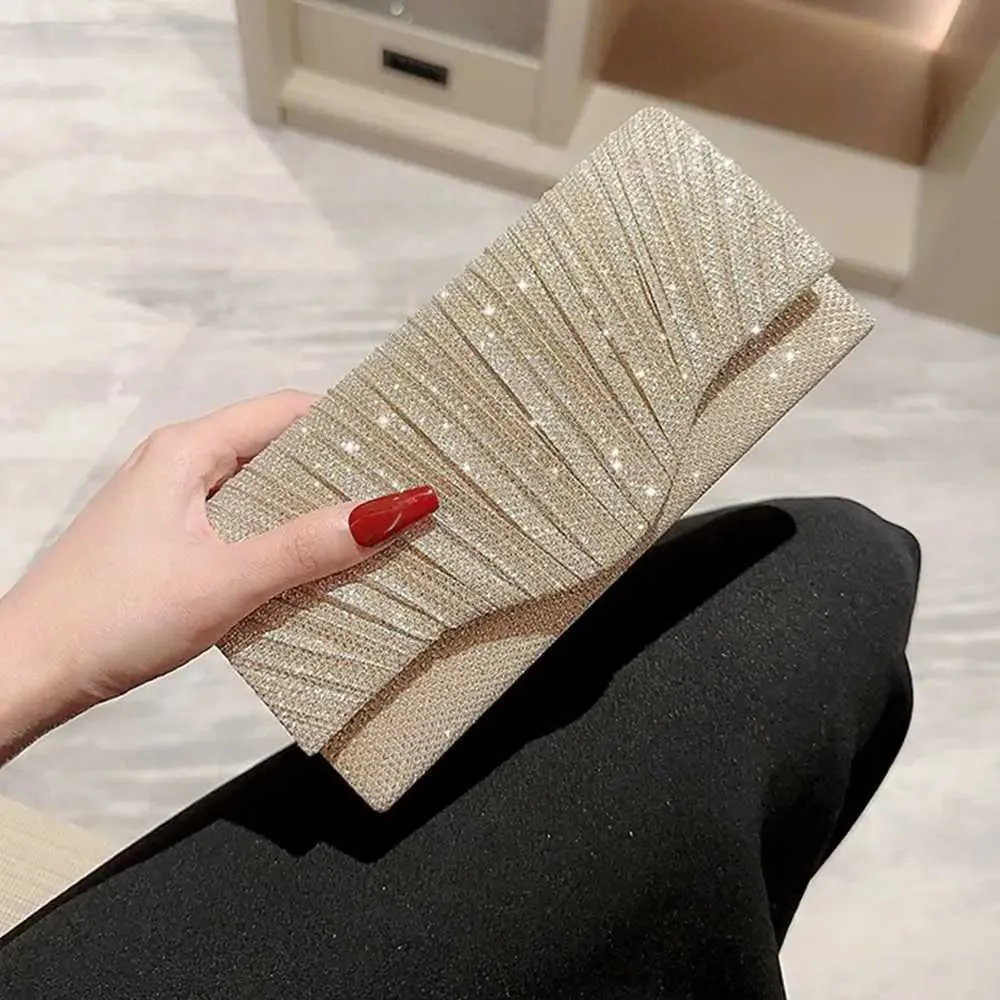 Home>Produkte>Mode für Damen>Goldene und silberne Satin-Nachttasche>Sparkg Banquet Clutch Y241019_voghion.com