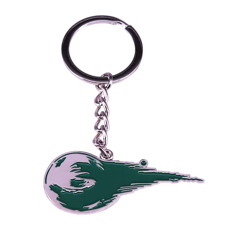 Collane con ciondolo Portachiavi Meteor Gioco Final Fantasy 7 Tema Portachiavi Gioiello Moda Smalto Con Forma Di Code Verdi_voghion.com