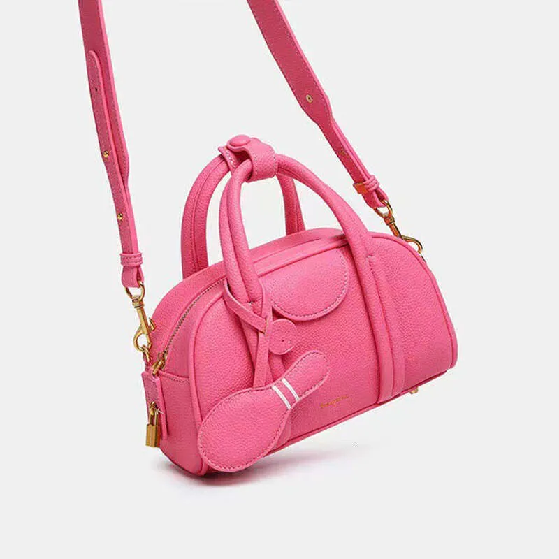 Markendesign Bowg Echtes Leder Boston Bag Mode Pendeln Umhängetaschen Einfarbig Frauen Handtasche_voghion.com
