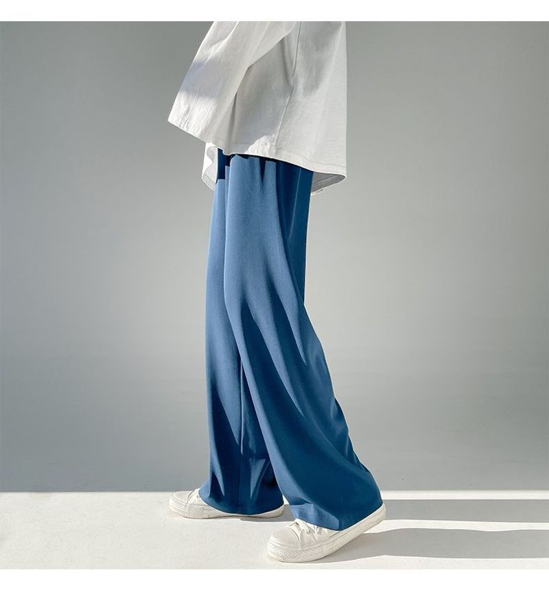 2024 neue Eis Seide Männer Jogger Sweatpan Y2k Streetwear Sportwear Jogging Gym Hose Männlichen Baggy Breites Bein_voghion.com