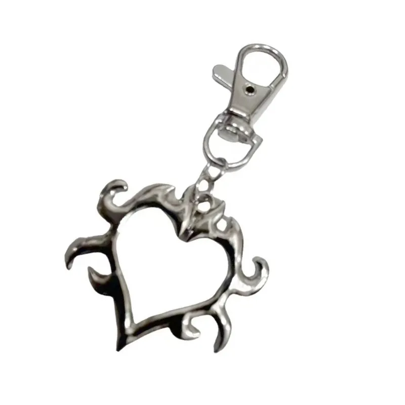 Flame Heart Pendant Necklace And Jewelry Set For Men And Women_voghion.com